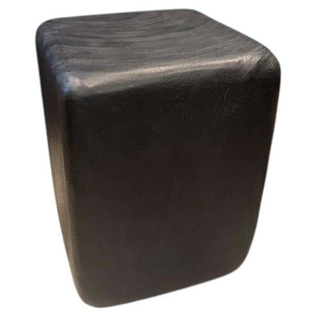 Andrianna Shamaris Charred Minimalist Side Table or Stool For Sale