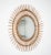 French French Mid-Century Sunburst or Starburst Mirror of Bamboo & Rattan (Dia 27 3/8) For Sale - Image 3 of 11