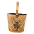 Gold Floral Metal Basket With Swing Handle – Hollywood Regency Style For Sale