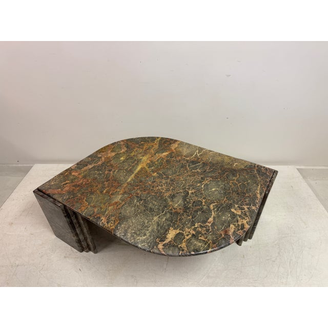 Sculptural Eye-Shaped Marble Coffee Table, 1980s For Sale - Image 14 of 15