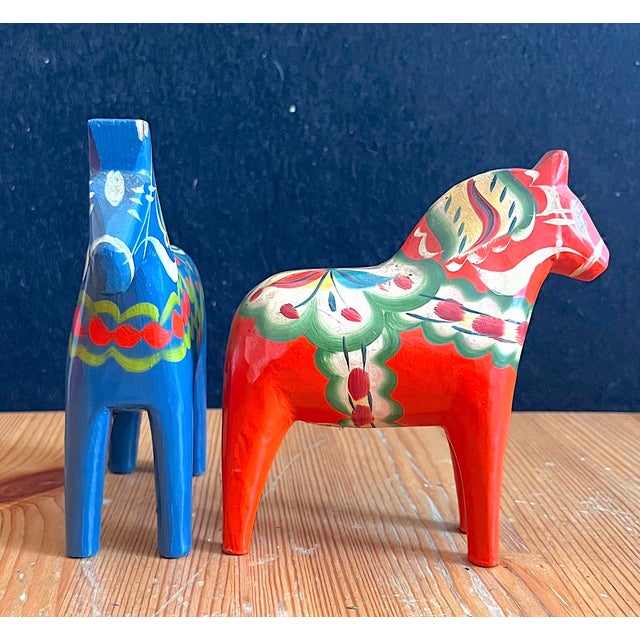 Vintage Swedish Dala Horse, 1960s, Set of 2 For Sale - Image 11 of 15