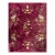 1920s Deep Red Field Floral Greek Key Antique Chinese Art Deco 8'10" X 11'6" Rug For Sale