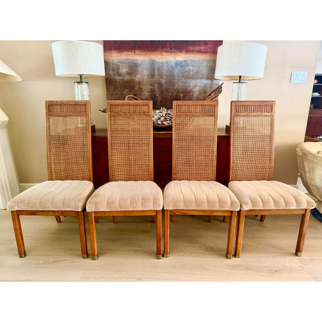 These dining chairs were produced by Stanley Furniture, which at the time operated as a division of Stanley Interiors...