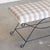 Panoplie Iron Loop Bench, Tan Gingham For Sale In Los Angeles - Image 6 of 10