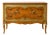 Vintage French Provincial Hand-Painted Floral Bombe Chest | Two-Drawer Painted Commoded For Sale