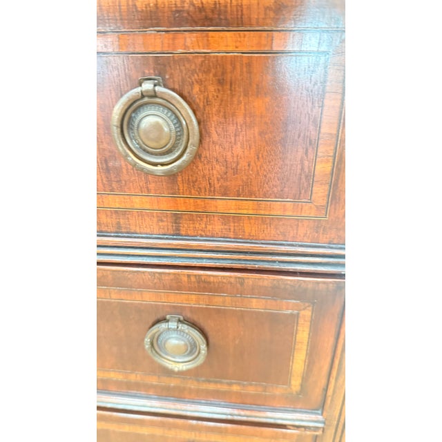 Mid 20th Century Kittinger Colonial Revival Mahogany Secretary Bookcase With Finials For Sale - Image 12 of 12