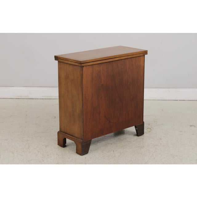 Old Colony Satinwood Mahogany Flip Top Bachelor Chest For Sale - Image 13 of 13