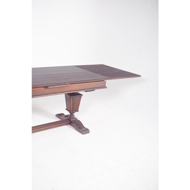 Wood Portuguese Rectangular Extendable Dining Table, 1930 For Sale - Image 7 of 9