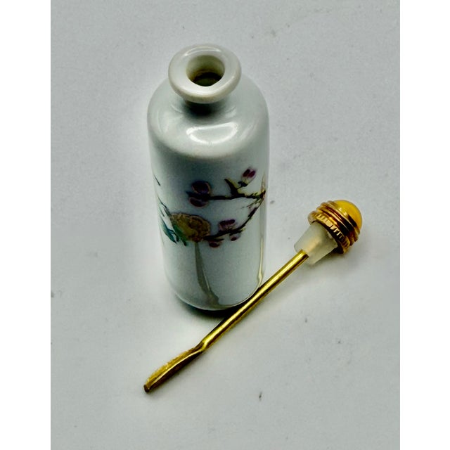 Painted Porcelain Tubular Shape Snuff Bottle For Sale - Image 12 of 12