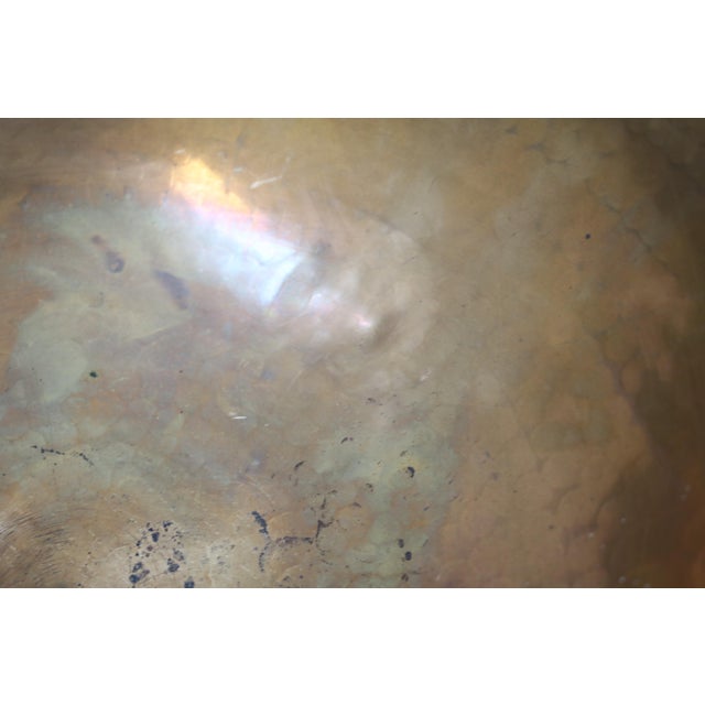 Gold Large Swedish Art Deco Brass Fruit Bowl, 1920s For Sale - Image 8 of 9