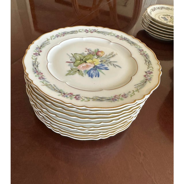 Haviland & Co. Haviland France Morning Glory China Set Ten to 14 Settings + Servingware 67 Pieces Vintage 1955 For Sale - Image 4 of 12