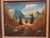 Cabin 1970s Glenda Stephens Signed Mountain Landscape Painting in Wood Frame For Sale - Image 3 of 12