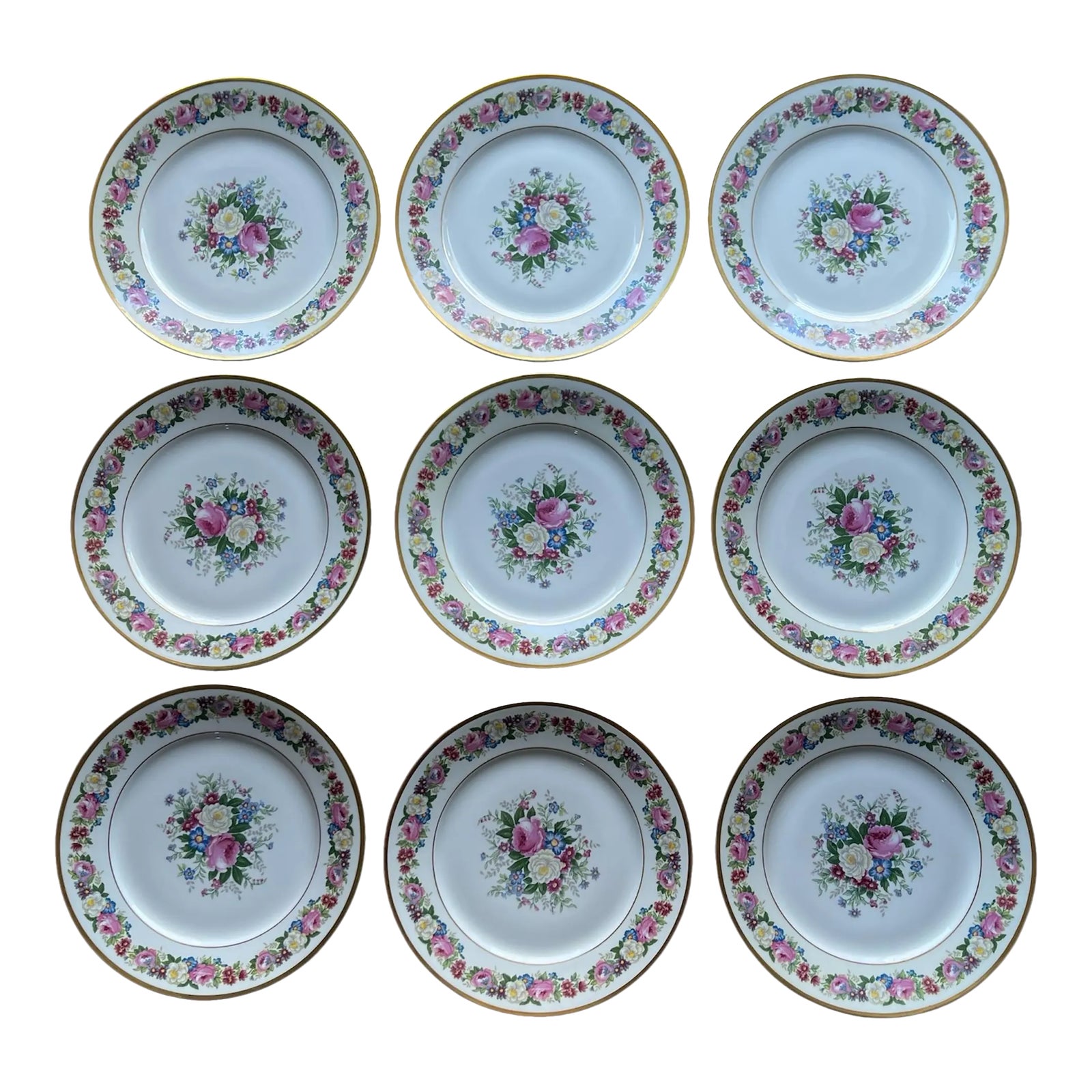 『Bernardaud Limoges』フラマンローズ セット 1908-vintage-bernardaud-and-