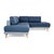 Tyme Fabric & Wood Corner Sofa in Blue from MYCS For Sale - Image 10 of 14