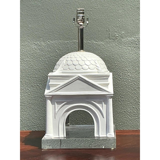 Vintage Architectural Ceramic Table Lamp For Sale In West Palm - Image 6 of 17