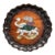 1990s Hardwood Scalloped Round Tray With Mother-of-Pearl Inlay Auspicious Elephant Motif, Chinoiserie Decorative Plate For Sale