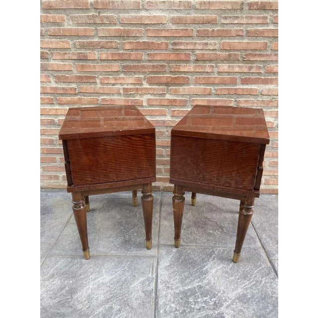 Vintage Wood Nightstands, 1970s, Set of 2 For Sale - Image 4 of 12