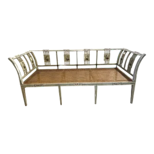 Italian Neoclassical Style Polychrome Decorated Day Bed C. 1940