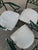Vintage Hollywood Regency Faux Bamboo Lattice Metal Green Dining Set - 5 Pc Set For Sale - Image 9 of 12