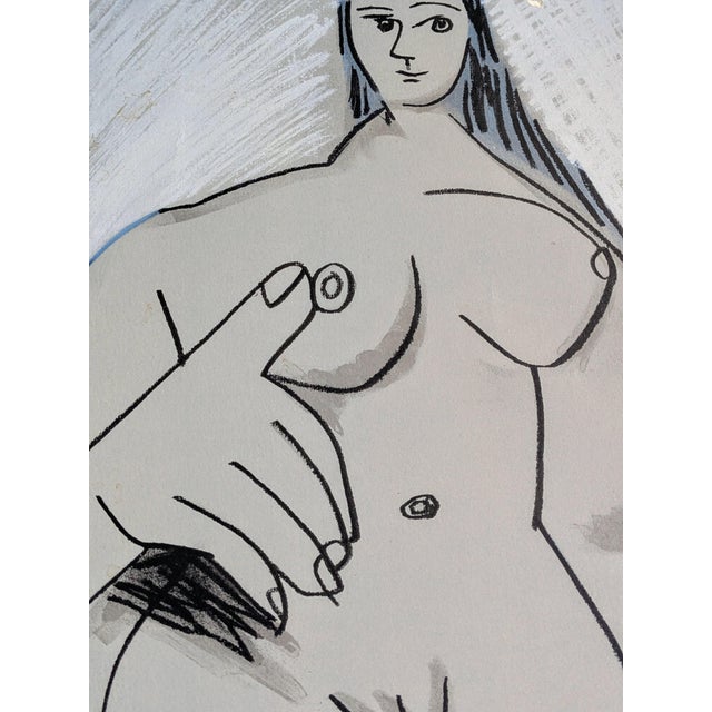 1980s Pablo Picasso, Nude The Painter and His Model, 1972, Lithograph and Stencil For Sale - Image 5 of 10