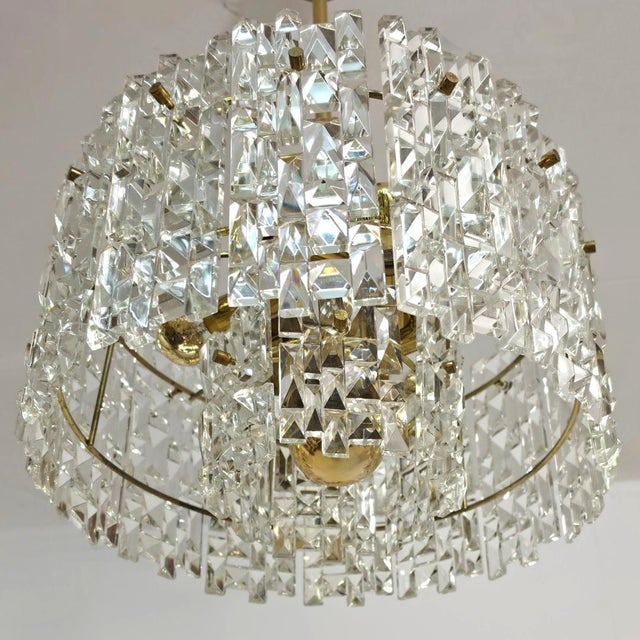 Mid-Century Facet Glass Chandelier from Kinkeldey, 1960s For Sale - Image 9 of 9