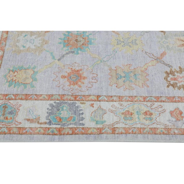 Early 21st Century Early 21st Century Multicolor Handwoven Turkish Oushak Rug 5'2" X 7' For Sale - Image 5 of 10