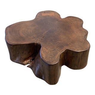 Acacia Slice Wood Table For Sale