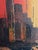 Mid 20th Century Mexican Mid Century Modern Oil Painting City Bay at Sunset Signed, Framed For Sale - Image 5 of 12