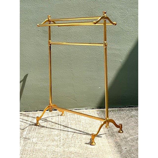 Vintage Polished Brass Blanket Rail For Sale - Image 11 of 12