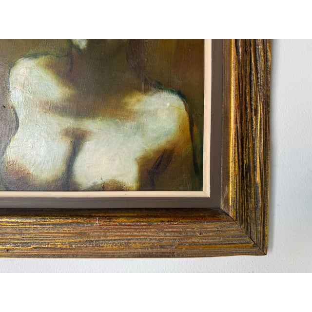 Wood 1968 Steve Bagnell Nj. " Nude " Oil Painting, Framed For Sale - Image 7 of 10