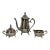 Vintage 3-Piece Tea Service, Silverplate With Floral Details For Sale