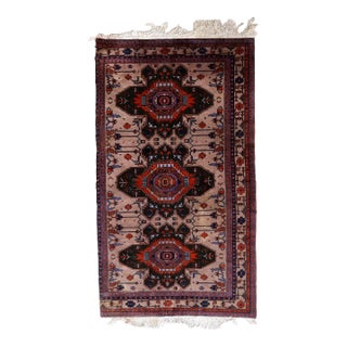1960s, Handmade Vintage Caucasian Kazak Rug 4' X 6.9' For Sale