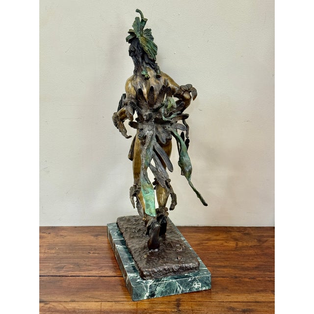Indian Dancer Bronze Statue Inspired by Frederic Remington For Sale - Image 4 of 10