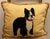 1940s 1940's Stumpwork Needlework of a Boston Terrier Fashioned as a Pillow For Sale - Image 5 of 10