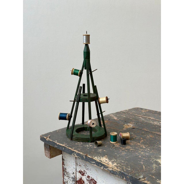 American Vintage Sculptural Folk Art Spool Holder, Circa 1950s For Sale - Image 3 of 12