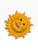 Abstract Late 20th Century Whimsical Yellow Ceramic Sun Face Wall Plaque For Sale - Image 3 of 7