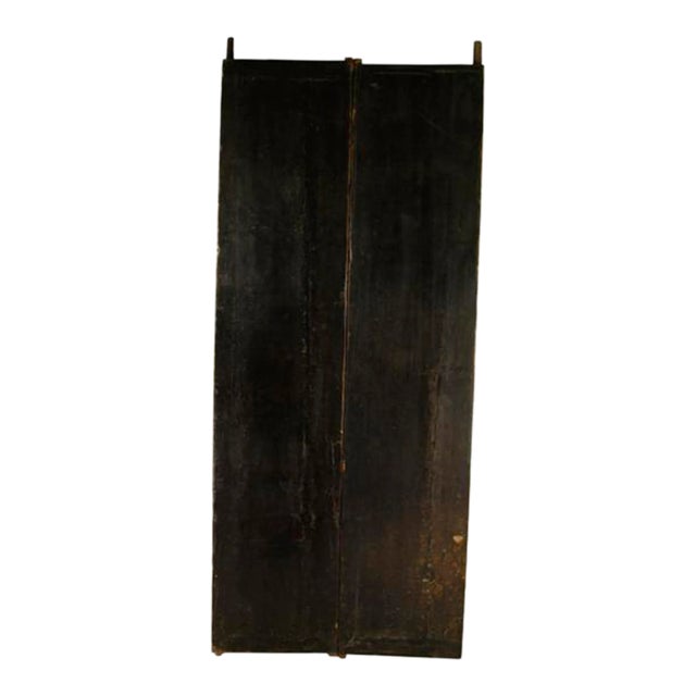 Pair of Mid 19th Century Black Lacquer Courtyard Doors For Sale