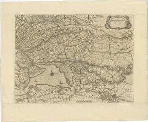 Antique Map of Zuid-Holland in the Netherlands by Blaeu, 1645