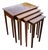 Inlaid Mahogany Nesting Tables Vintage Set of 4 Stacking Tables For Sale