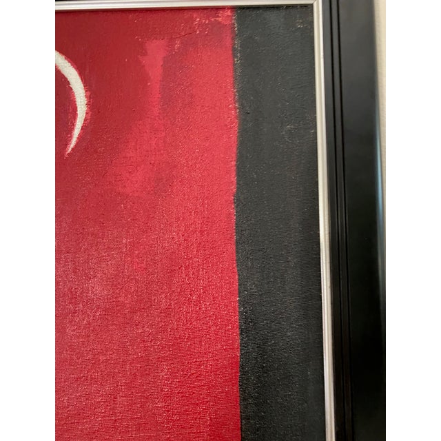 1990s Framed Diane Haber Surrealistic Portrait Acrylic on Canvas 'Corinne' For Sale - Image 12 of 15