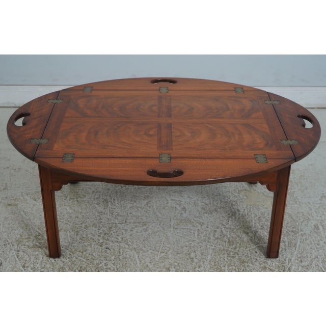 Wright Table Co Chippendale Walnut Butler Coffee Table For Sale In Philadelphia - Image 6 of 16