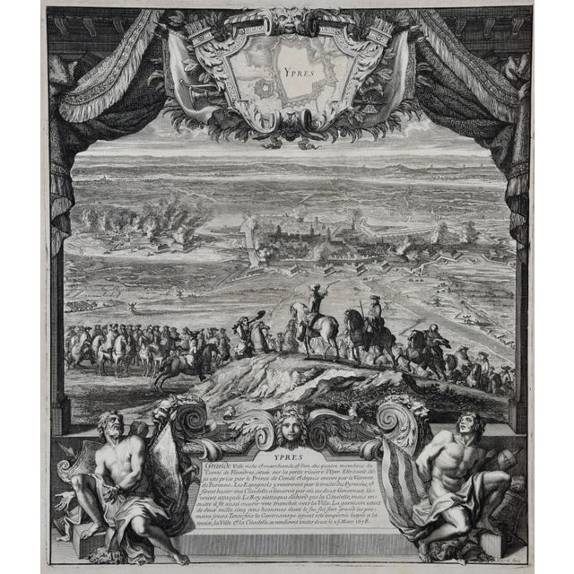Daniel Marot's the Siege of the Dutch Fortified City of Ypres by Louis Xiv, 1680 For Sale - Image 4 of 11