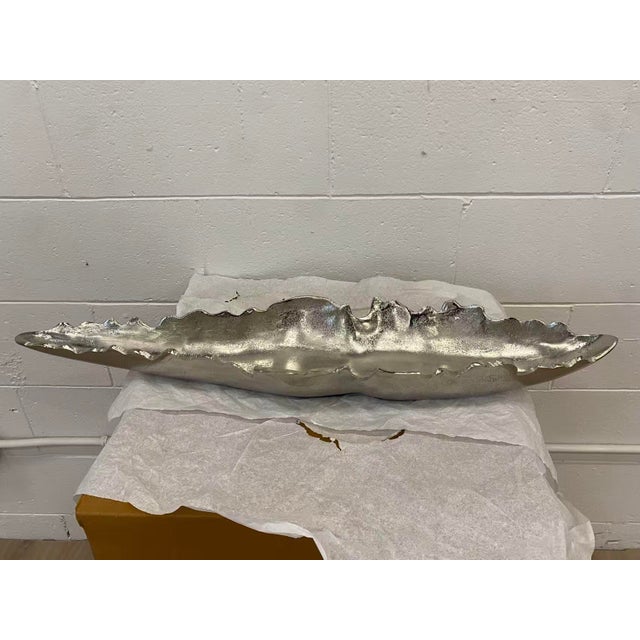 Silver Silver Rippled Edge Trays For Sale - Image 8 of 10