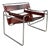 Italian Modern Burgundy Leather Wassily Armchair by Marcel Breuer for Gavina, 1960s For Sale