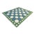Handmade Woolen Flat Weave Swedish Pattern Blue, Cream and Moss Green Area Tile Rug - 8'x10' For Sale