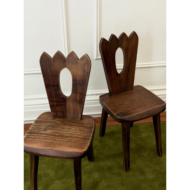 Pair of Mid 20th Century Olavi Hanninen Attributed Crown Side Chairs For Sale - Image 12 of 12