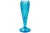 Vibrant teal blue EAPG (Early American Pressed Glass) vase with an intricate diamond, flute and fan design and sawtooth...