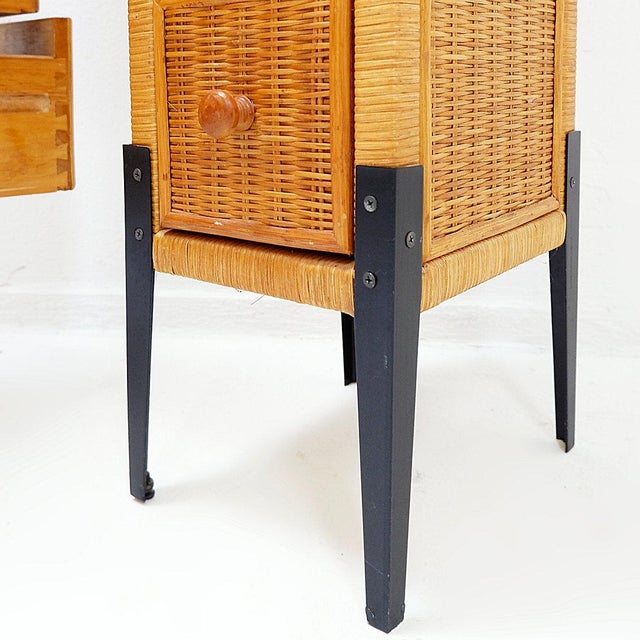 Modern decoration - Chest of drawer - Home Decor Measures : 22x26cm H:100cm Pair of small vintage five-drawer chests, made...