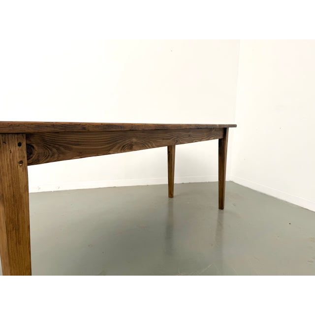 1950s Pine Farmhouse Table with Tapered Legs, 1950s For Sale - Image 5 of 18