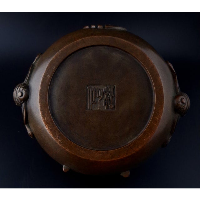 Metal Chinese Bronze Money Sack Censer For Sale - Image 7 of 8